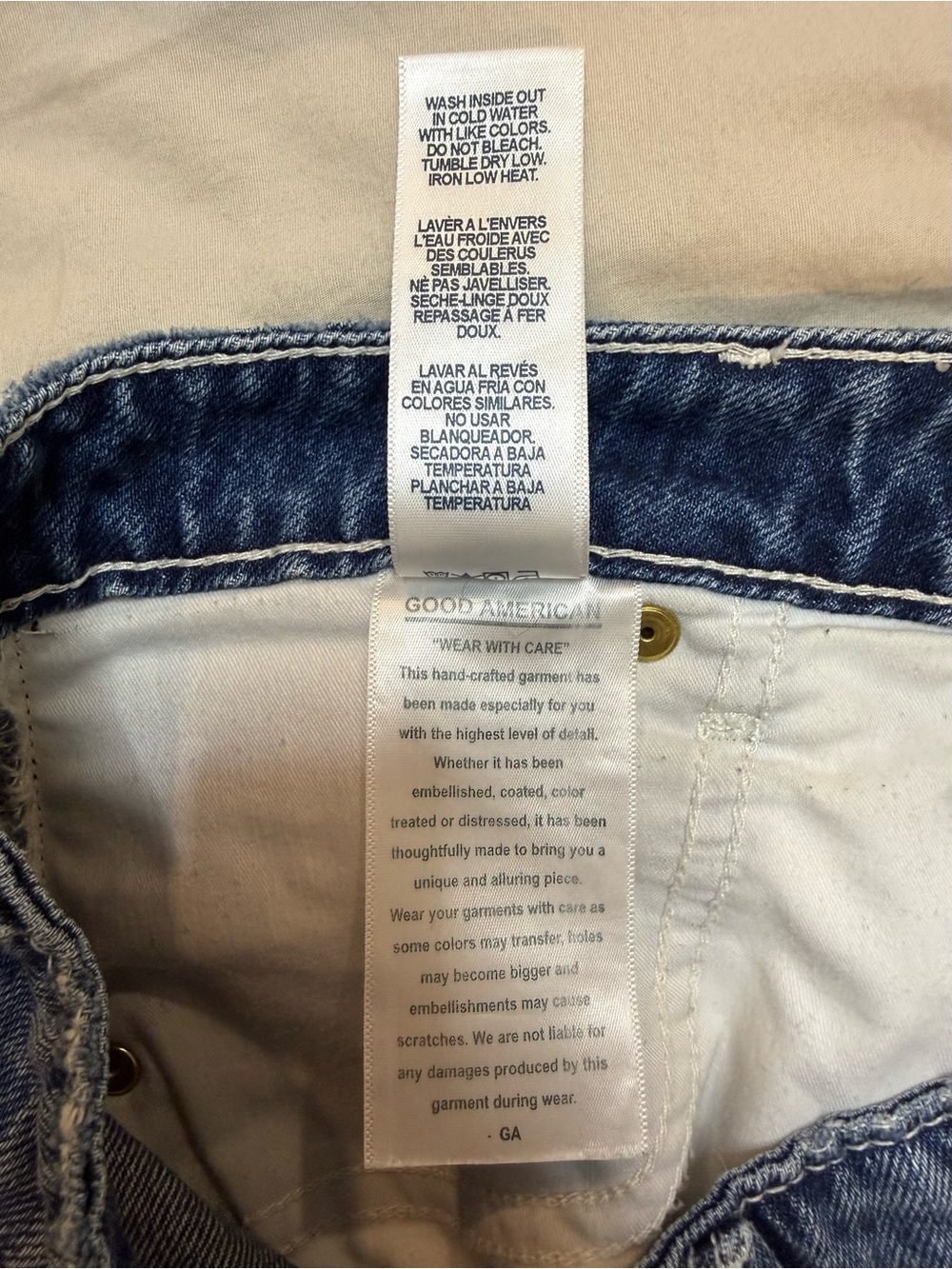 Good American Women’s The Exposed Side Zip Bombshell High Rise Shorts Size 8/29 - Picture 9 of 9